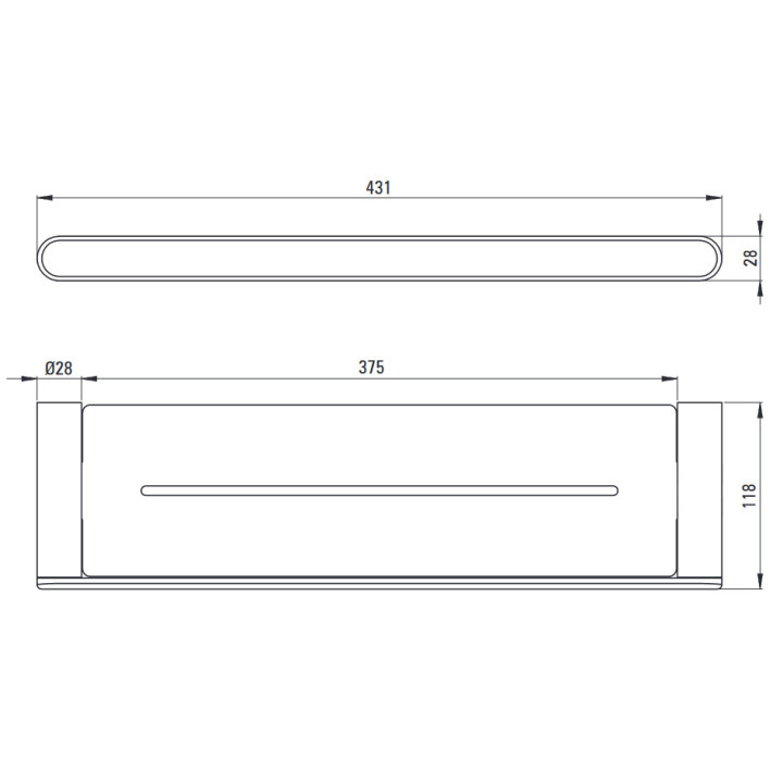 Dozownik mydła ścienny, Deante Round , chrom