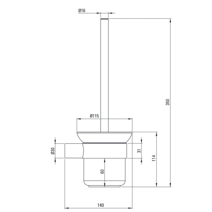 Wieszak ścienny na ręcznik 60cm , Deante Round , chrom
