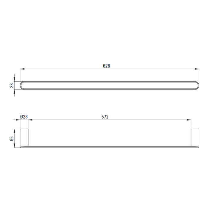 Wieszak ścienny na ręcznik 30cm , Deante Round , chrom