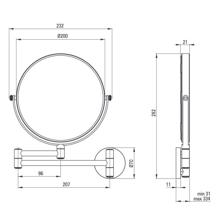 Stojak na papier 3-funkcyjny, Deante Round , chrom