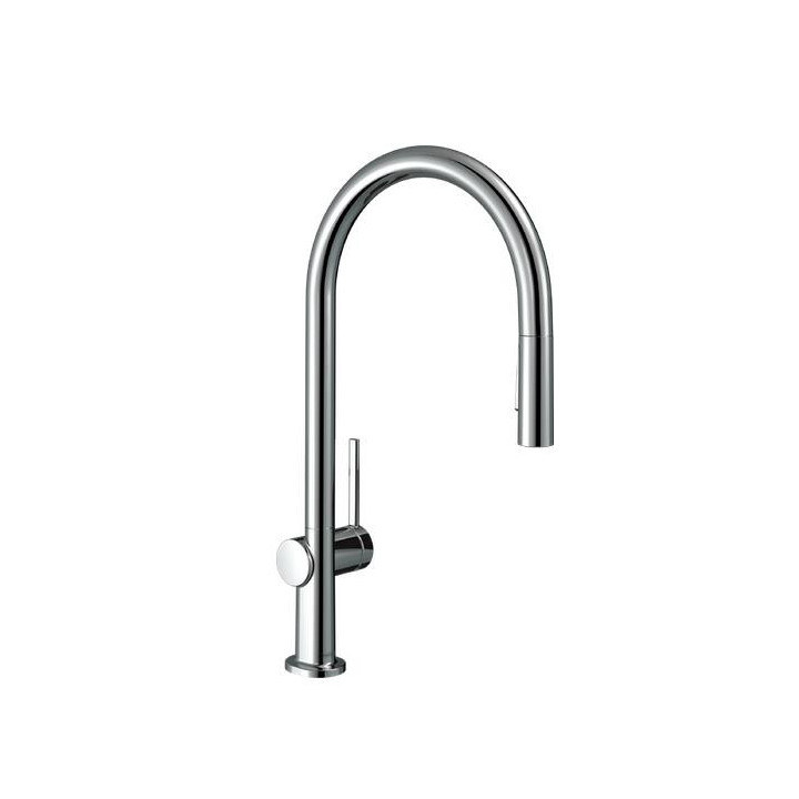 Bateria kuchenna Hansgrohe Talis M54 220 1jet, stojąca, obracana wylewka, Stal Szlachetna Finish