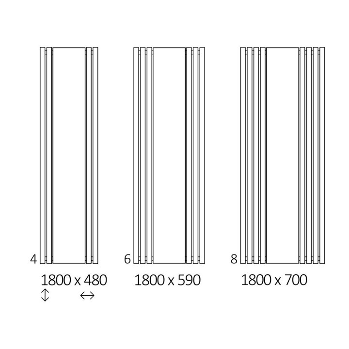 Grzejnik Terma Rolo Hanger 180x59 cm - kolor RAL i kolory specjalne