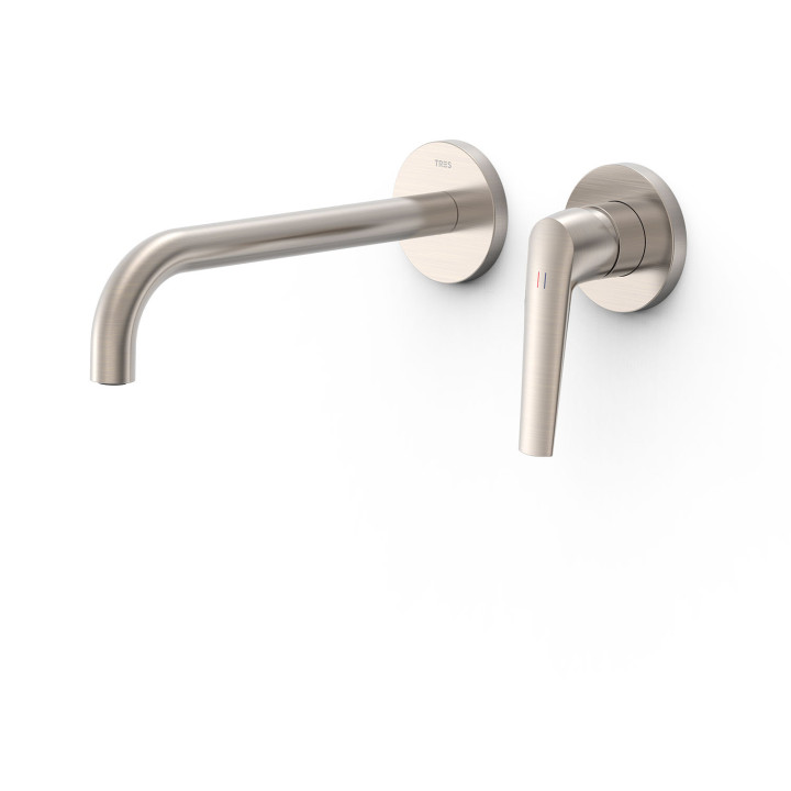 Element naścienny do podtynkowego korpusu baterii umywalkowej TRES FUJI, wylewka 237mm, chrom