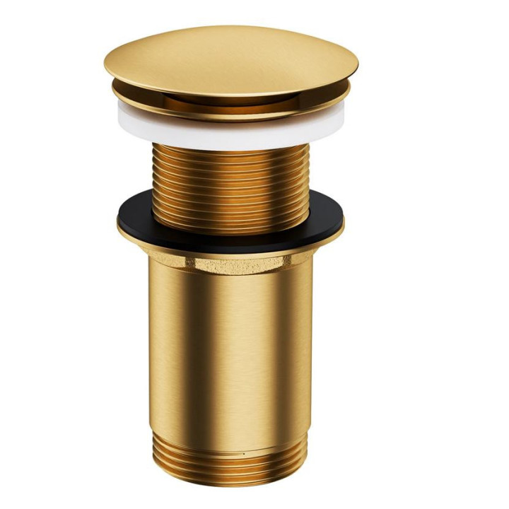 Korek umywalkowy Omnires, klik-klak, metalowy, złoty