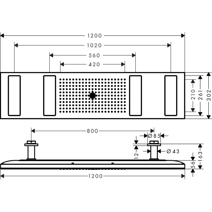 Moduł termostatyczny Axor ShowerSolutions Select 670/90 do 5 odbiorników, podtynkowy - złoty optyczny polerowany