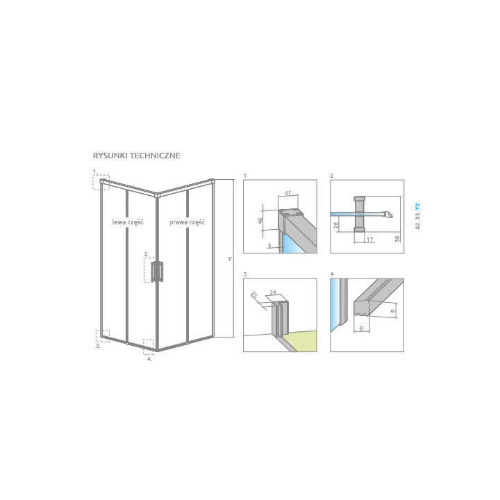 PYTAJ O RABAT ! Kabina prysznicowa szkło przejrzyste chrom 90x100cm Radaway Idea KDD
