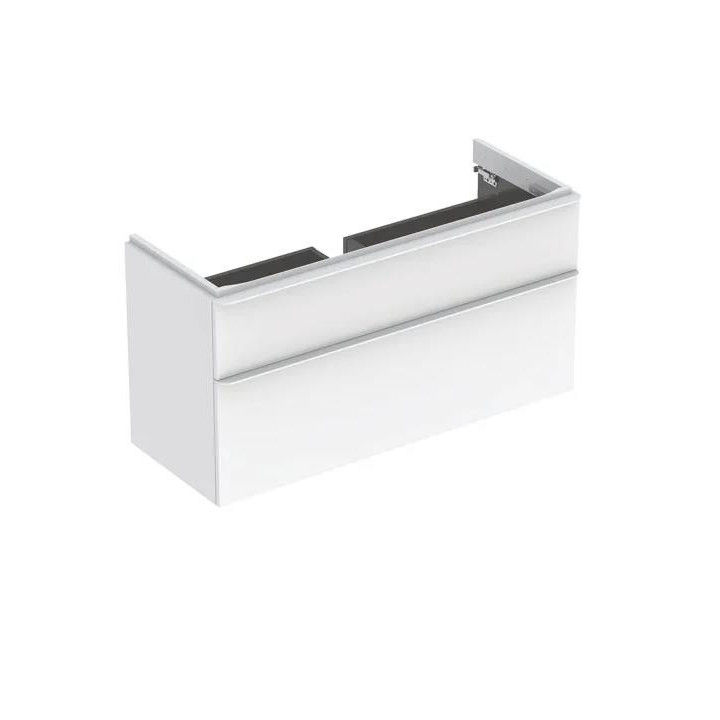 Szafka wisząca podumywalkowa Geberit Smyle Square 73,4 cm, z dwoma szufladami - grey sand