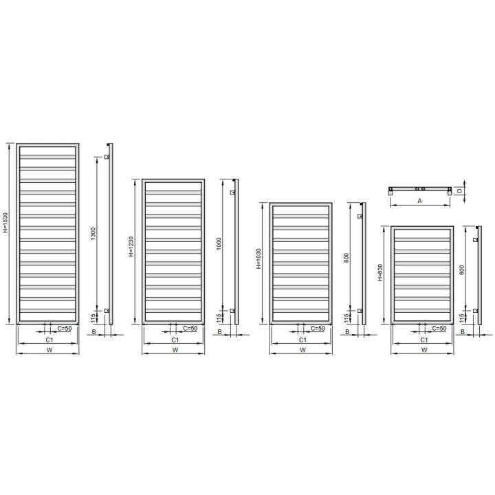 Grzejnik Enix Hiacynt (H-608) 55,5x77,3 cm - biały mat