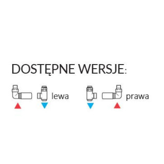 Zestaw Terma trójosiowy termostatyczny Vision Al In One, wersja prawa - czarny mat