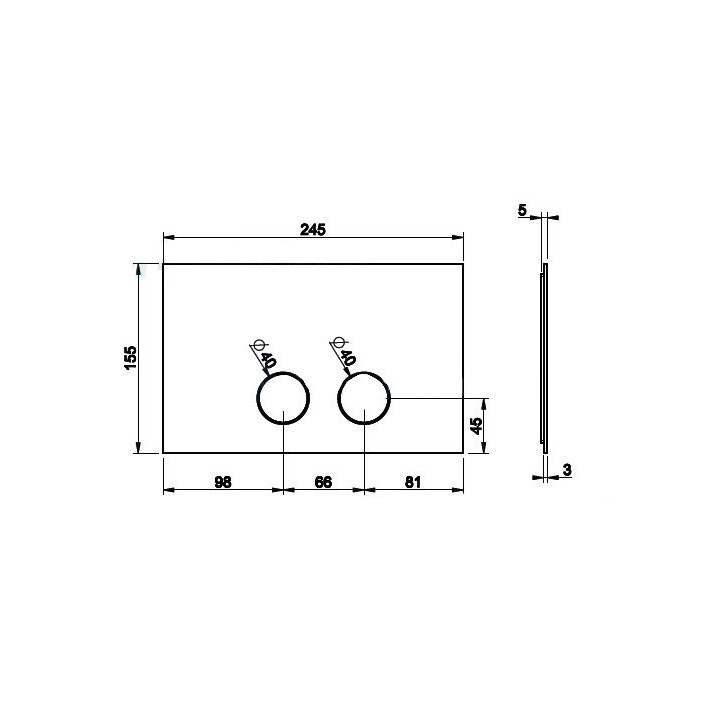 Przycisk spłukujący Gessi, dla stelaży Sigma 8 i 12 - Black Metal Brushed PVD