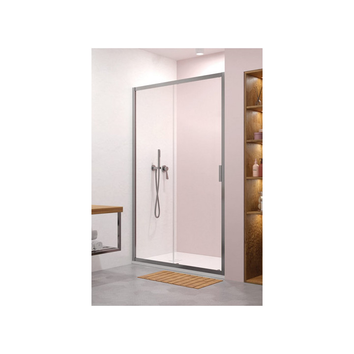 Drzwi prysznicowe 140cm, Radaway Alienta DWJ, szkło przezroczyste, profil chrom