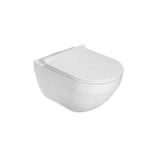Miska WC podwieszana Roca Gap 35,5x54 cm Rimless Round - biała