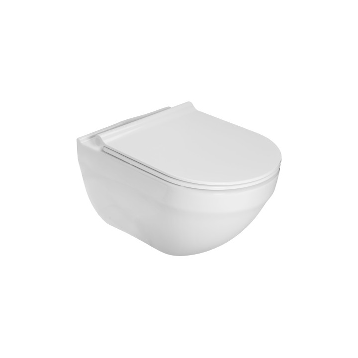 Miska WC podwieszana Roca Gap 35,5x54 cm Rimless Round - biała