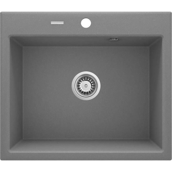 Zlewozmywak granitowy Deante Magnetic, 56x50cm, wpuszczany w blat - czarny