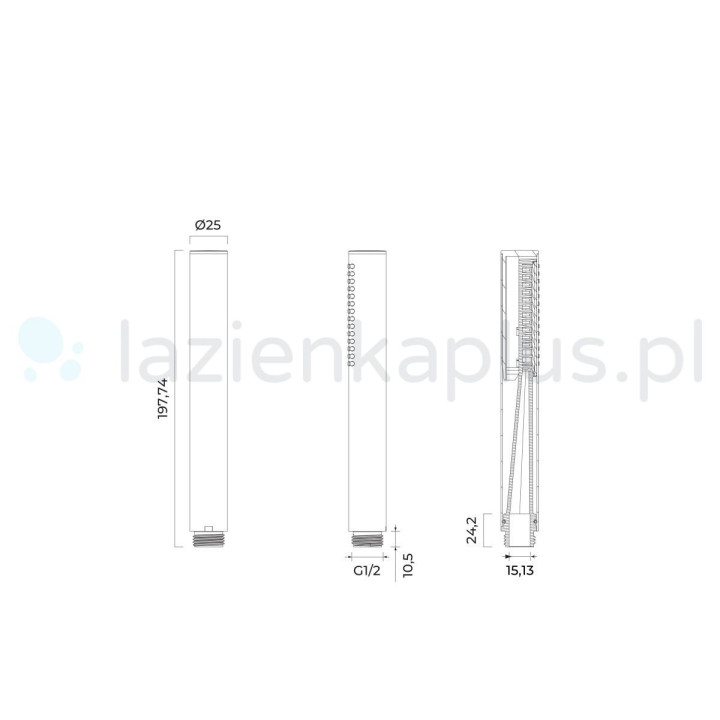 Zestaw  wannowo-prysznicowy podtynkowy termostatyczny, Olten Katla, czarny mat