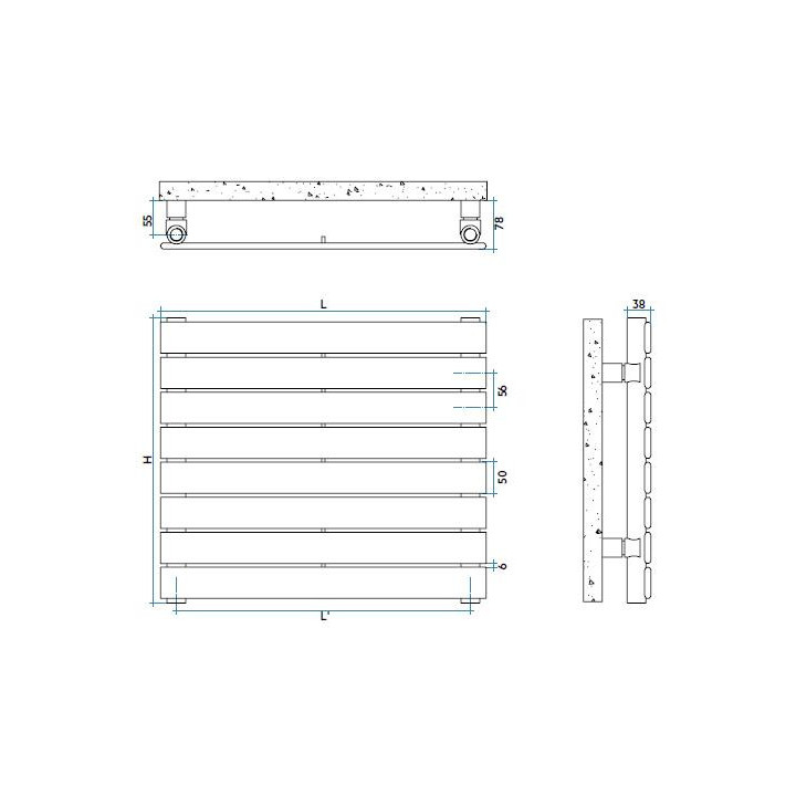 Grzejnik Irsap Piano Pionowy 182x45,6 cm - biały