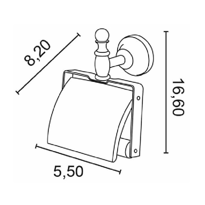 Uchwyt ścienny na papier Axor Universal Softsquare - złoty optyczny polerowany