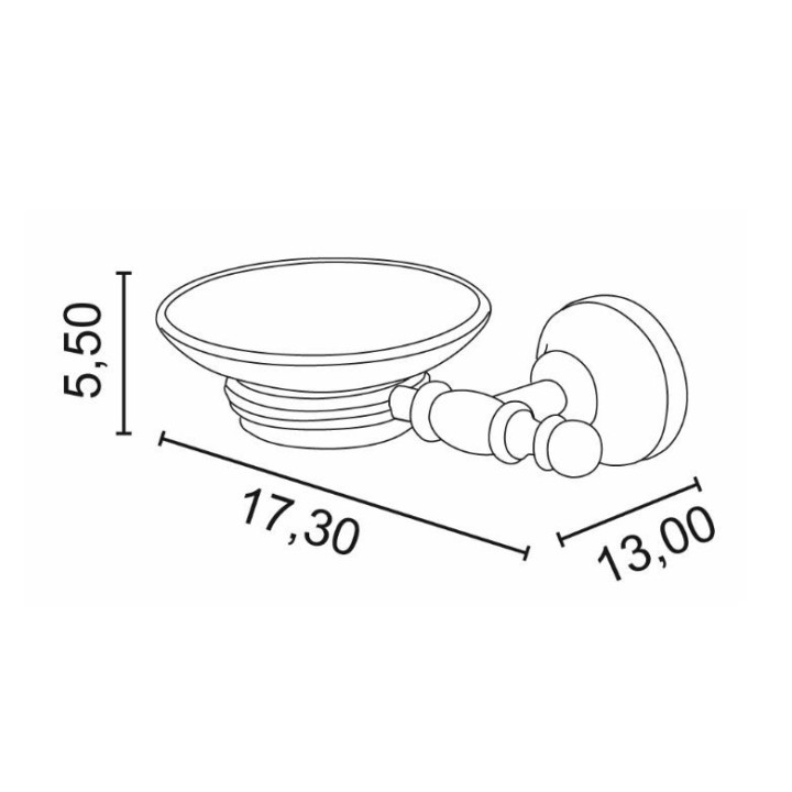 Dozownik szklany Allpe Perla - bronzo