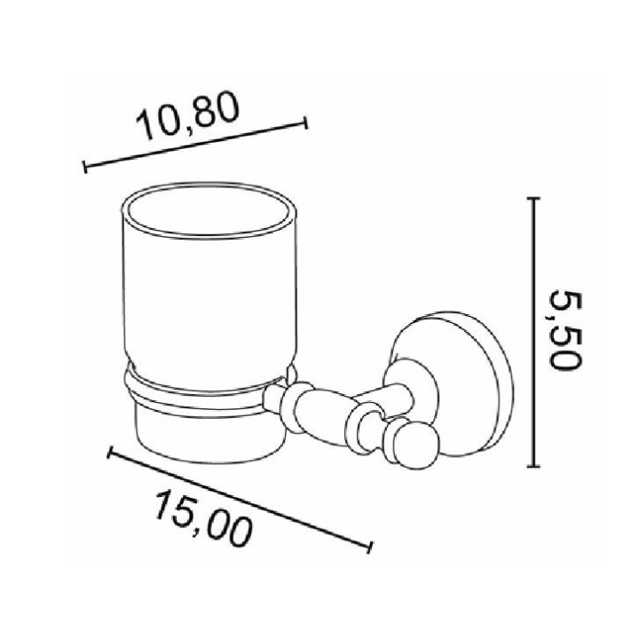 Mydelniczka szklana Allpe Perla - bronzo