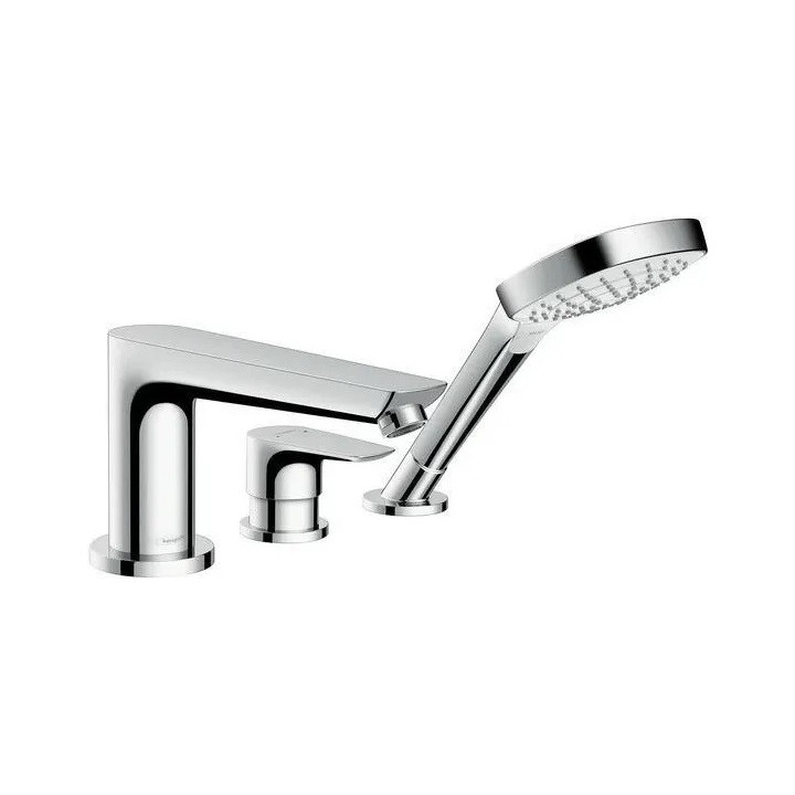 Bateria wannowa 3-otworowa Hansgrohe Talis S chrom, montażna brzegu wanny- sanitbuy.pl