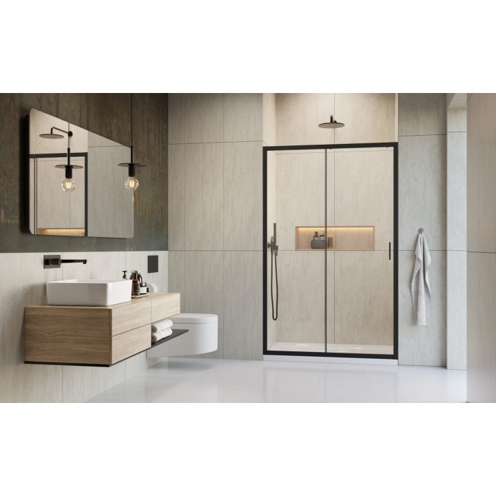 Drzwi prysznicowe 120cm, Radaway Alienta DWJ, szkło przezroczyste, profil chrom