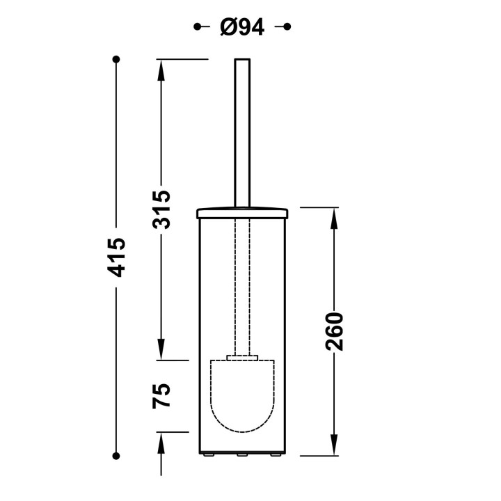 Uchwyt na papier toaletowy Tres, ścienny, bez pokrywy, wykończenie stal