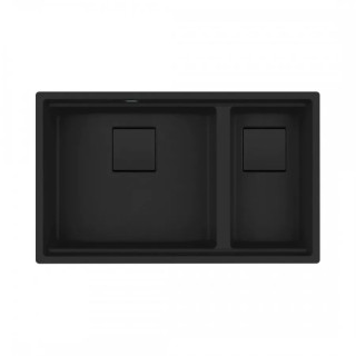 Zlewozmywak Franke Centro CNG 611-78 TL, ociekacz z prawej strony, czarny mat