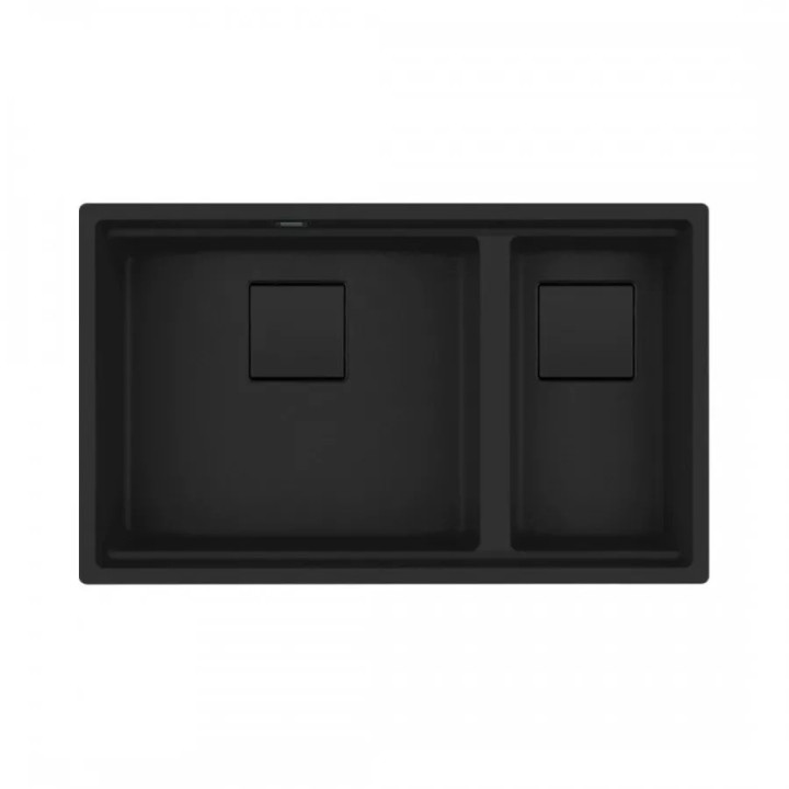 Zlewozmywak Franke Centro CNG 611-78 TL, ociekacz z prawej strony, czarny mat