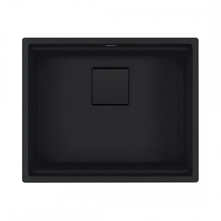 Zlewozmywak Franke Kanon KNG 160-46-21, 76x46 cm, 1,5-komorowy, bez ociekacza - czarny mat