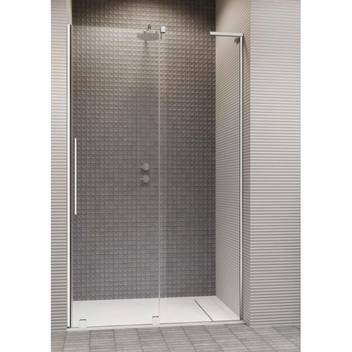 Drzwi prysznicowe Radaway Furo SL Brushed Copper DWJ 120cm, wersja lewa, szkło przejrzyste, profil miedź szczotkowana