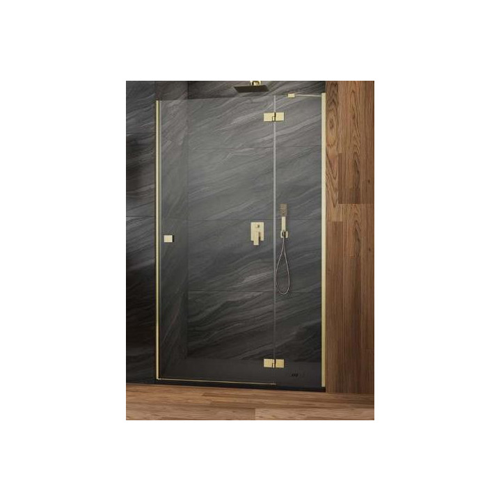 Drzwi kabiny prysznicowej Radaway Essenza 8 KDJ 90, lewe, 100x2000mm, szkło przejrzyste, profil złoto szczotkowane