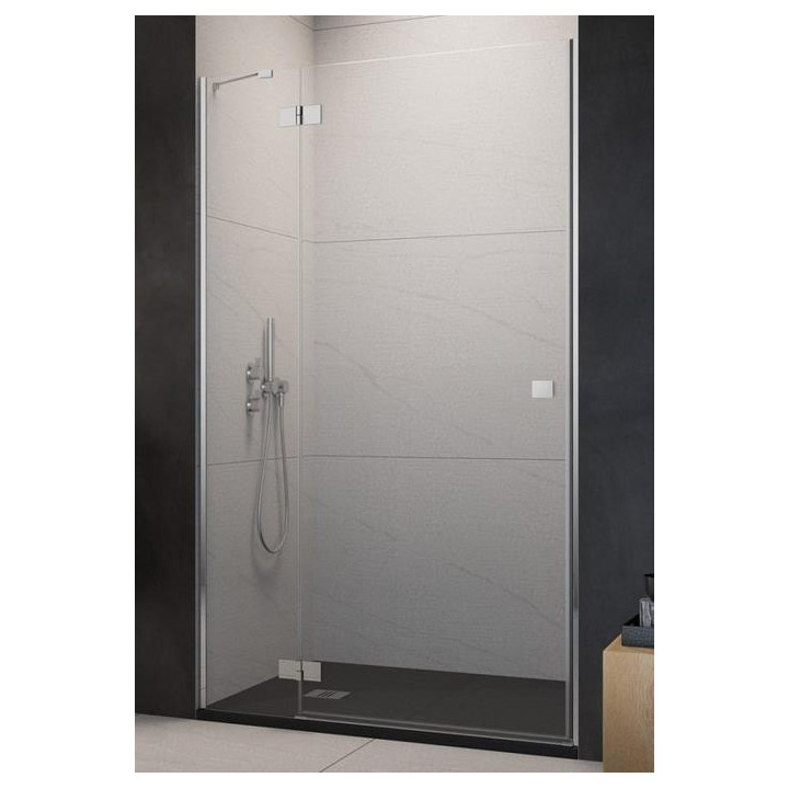 Drzwi prysznicowe do wnęki Radaway Premium Plus DWJ 160, uniwersalne, 1575-1615mm, szkło fabric, profil chrom