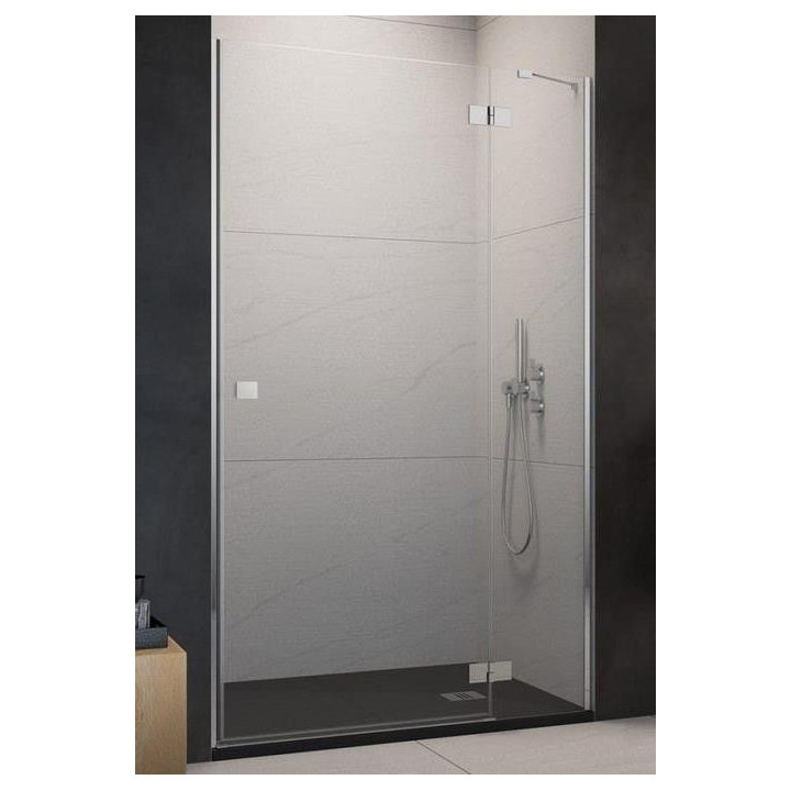 Drzwi prysznicowe do wnęki Radaway Premium Plus DWJ 160, uniwersalne, 1575-1615mm, szkło fabric, profil chrom