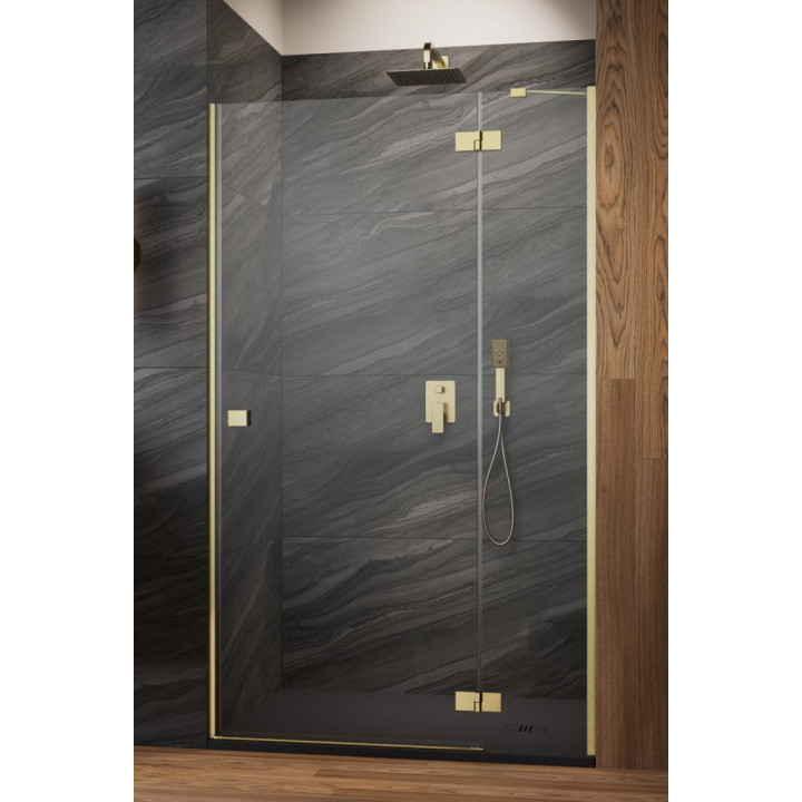 Drzwi prysznicowe do wnęki Radaway Premium Plus DWJ 160, uniwersalne, 1575-1615mm, szkło fabric, profil chrom