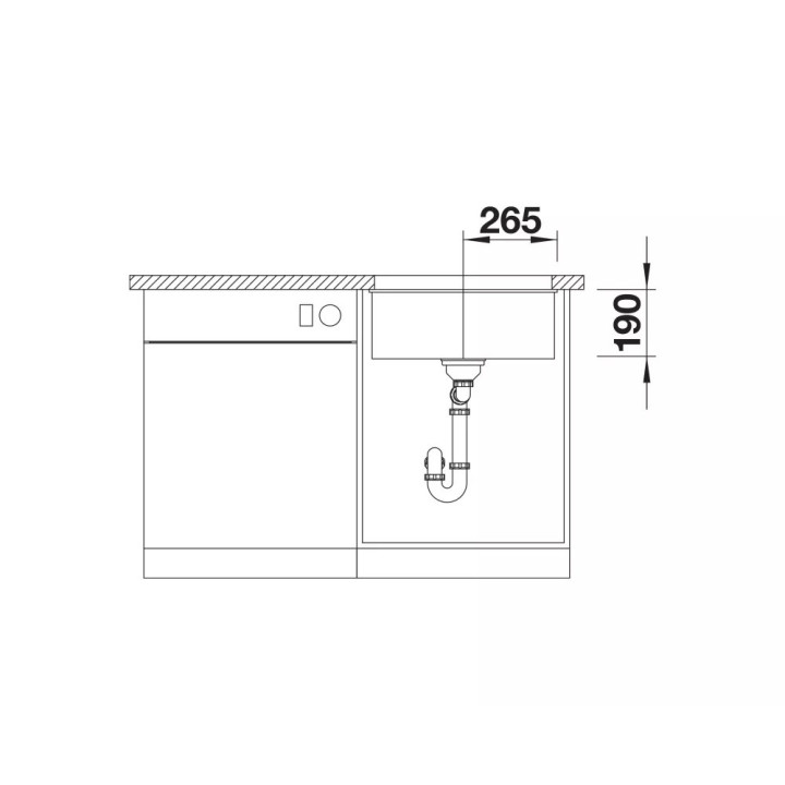 Zlewozmywak Blanco Subline 500-U Siligranit PuraDur 53x40cm bez korka automatyczego, biały