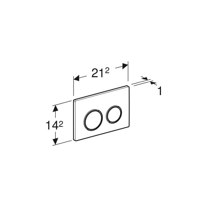 Przycisk Geberit Omega20 uruchamiający przedni/górny do spłuczek podtynkowych, biały-złocony-biały