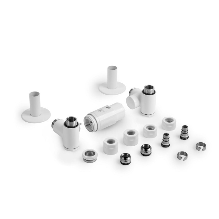 Trójosiowy zestaw termostatyczny Terma Integra All In One, wersja lewa, chrom