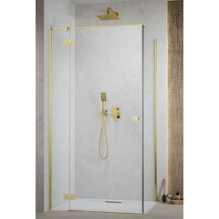 Ścianka boczna S1 70 Radaway Essenza New Black KDJ 66.7-68.2-200cm, profil czarny, szkło przejrzyste