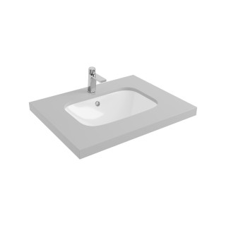 Umywalka nablatowa Actima Jima 82 - 82x41 cm bez przelewu, biała