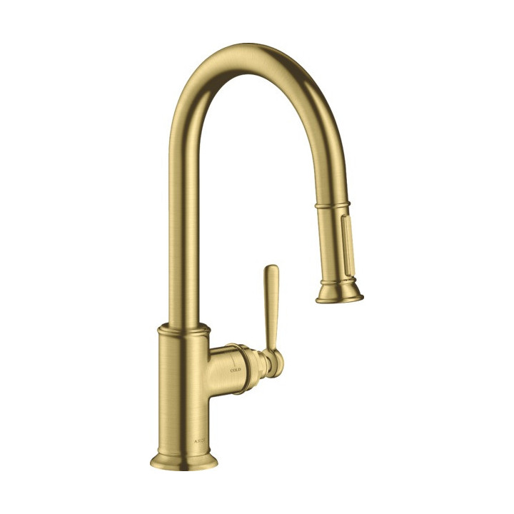 Jednouchwytowa bateria kuchenna 160, metalowa wyciągana wylewka, 2jet, sBox, Hansgrohe Zesis M33 - Czarny Matowy