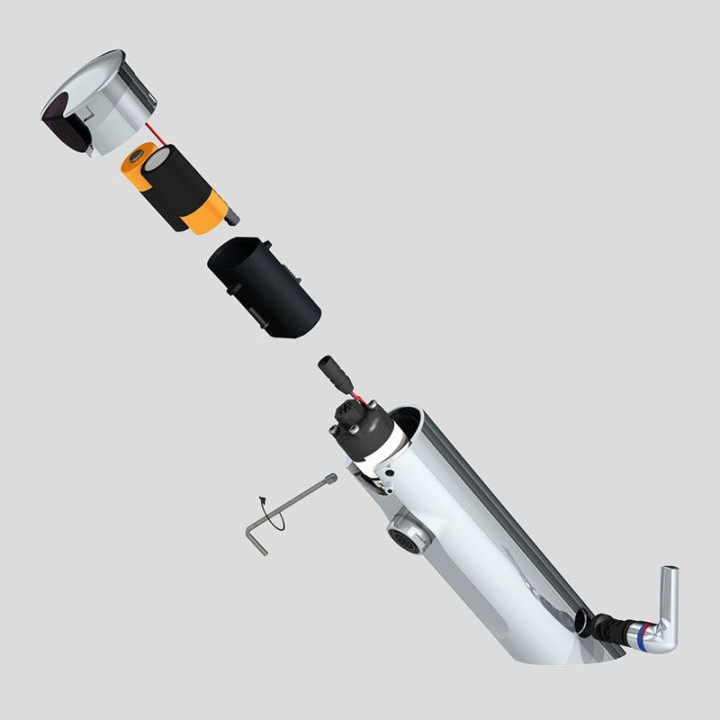 Bateria czasowa Delabie TEMPOMIX 3, delikatne uruchamianie, chrom