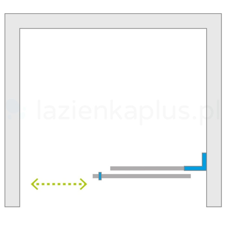 Front kabiny Radaway Furo Gold KDJ 140, wersja prawa, ze ścianką, 140x200cm, drzwi przesuwne, szkło przejrzyste, profil złoty