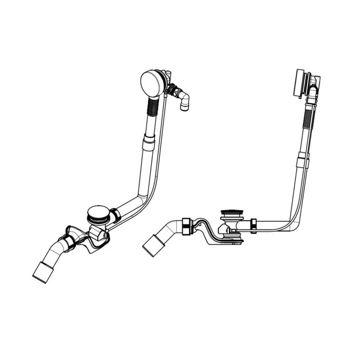Syfon specjalny Kaldewei do wanien Centro Duo i Elipso Duo, emaliowana pokrywa i pokrętło, czarny