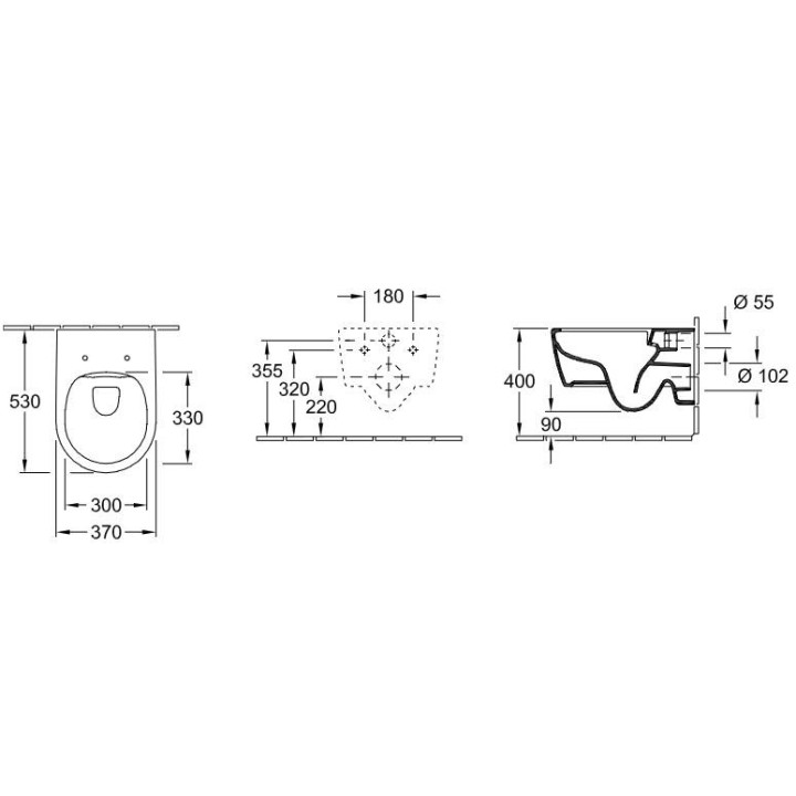 Miska wisząca Villeroy&Boch Avento bezrantowa wraz z deską wolnoopadającą cienką, biała- sanitbuy.pl