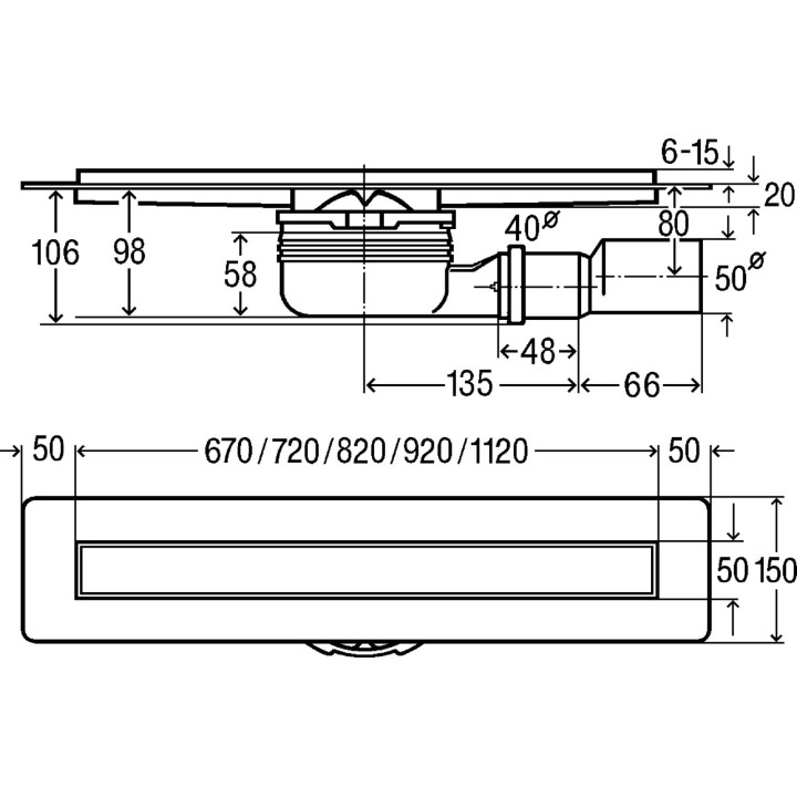 Odpływ liniowy Viega z rusztem Advantix Visign ER12 750 mm