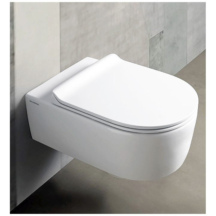 Miska wc Flaminia Link 56x36 cm wisząca, bez kołnierza - biała