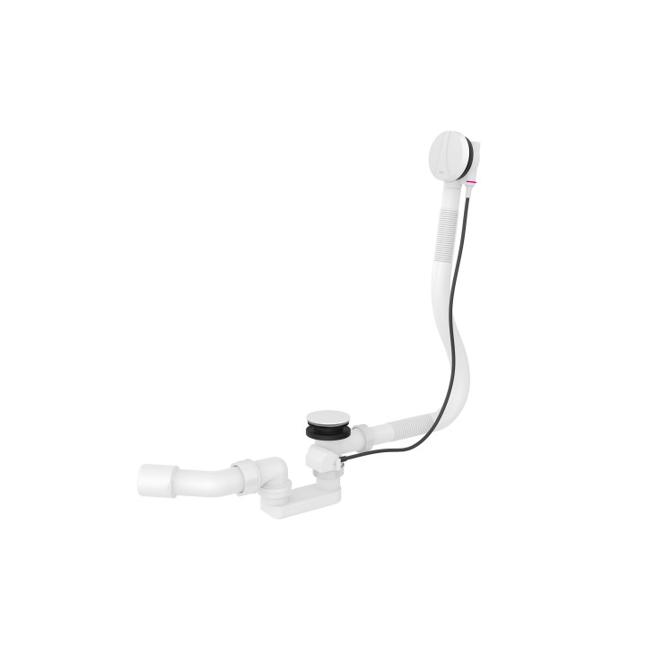 Syfon wannowy Roca Aqua automatyczny z systemem przelewowym - czarny mat