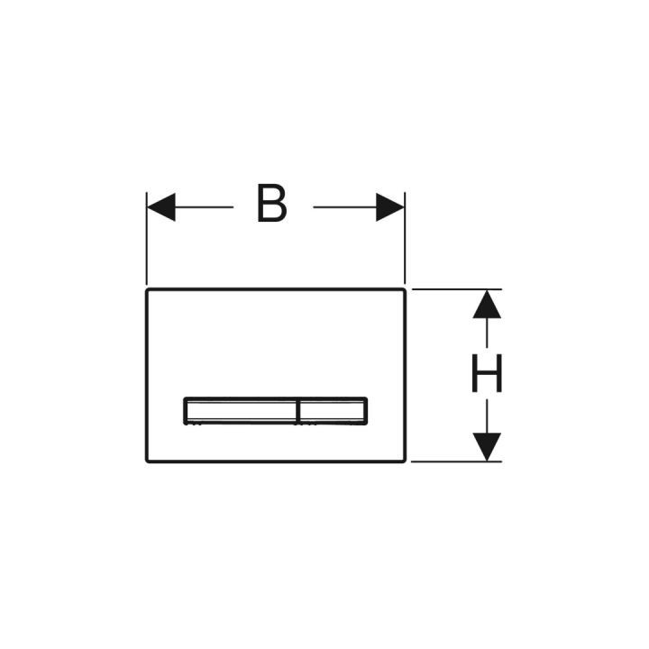 Przycisk uruchamiający Geberit Sigma50, spłukiwanie dwudzielne, szkło, biały/czerwone złoto