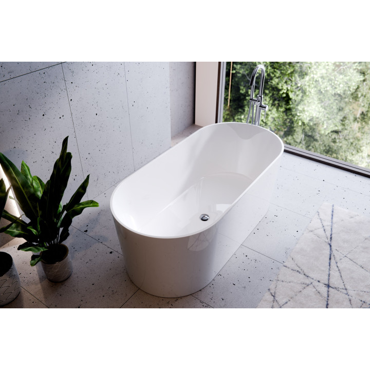 PYTAJ O RABAT ! Wanna wolnostojąca Besco Goya XS 142x62cm, klik-klak biały czyszczony od góry - biała