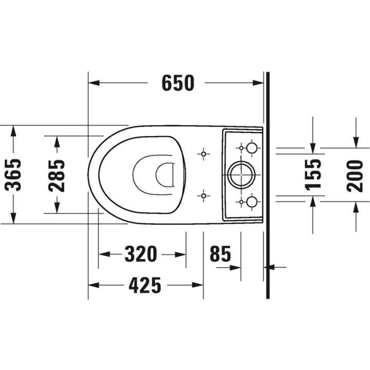 Miska toaletowa wisząca Compact Duravit Rimless DuraStyle - biała z powłoką WonderGliss